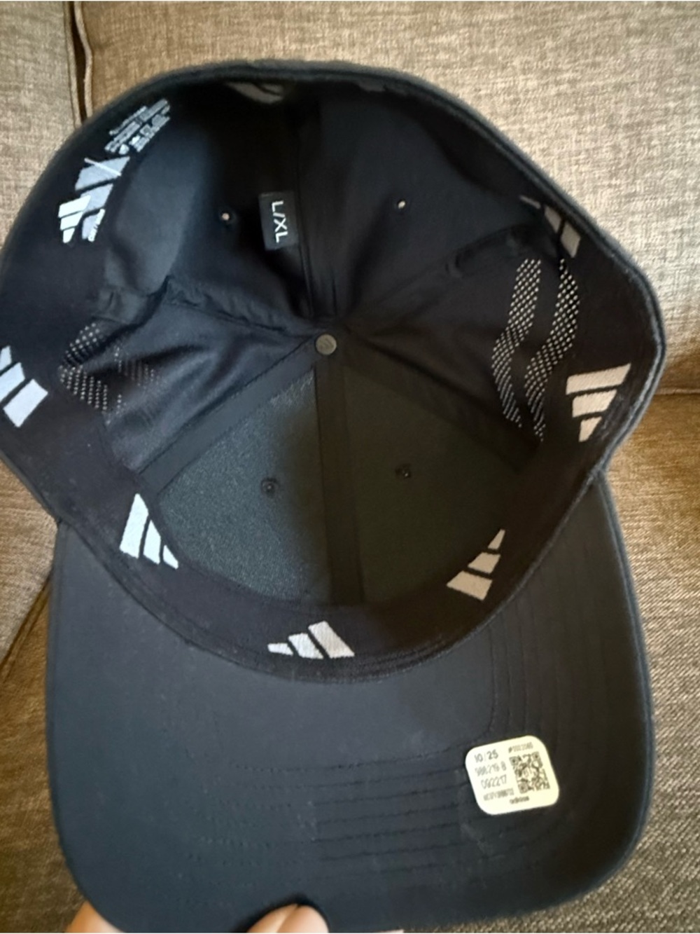 NWT adidas Men's Gameday 5 Stretch Fit Hat Climacool - Black/Black L/XL - NWT - Picture 8 of 10